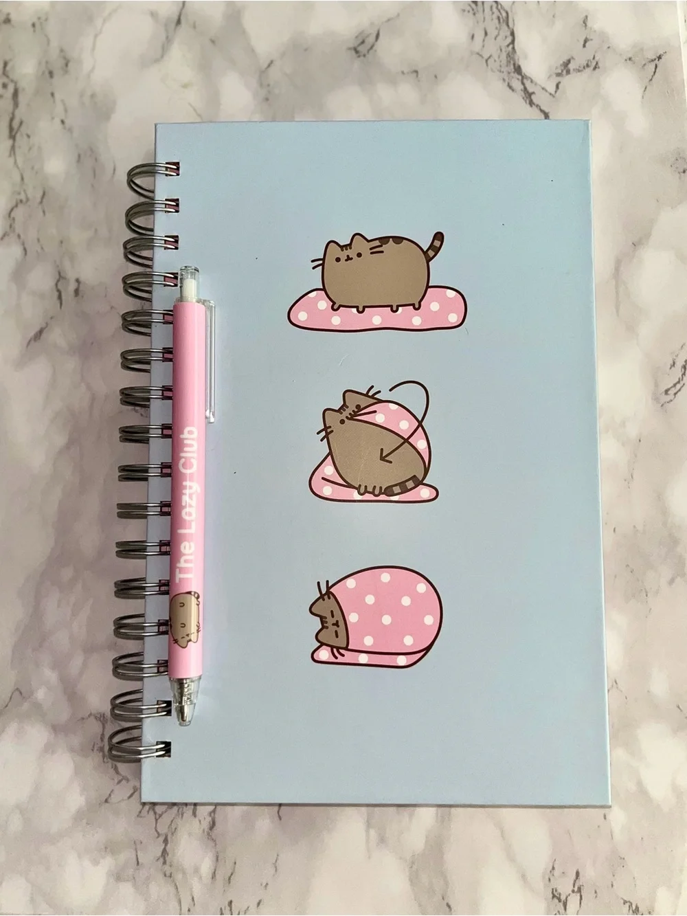 Pusheen Spiral Notebook with Pink Pen